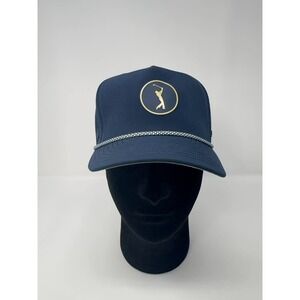 Melin Odyssey Hydro Rope Hat Navy Golf Performance Snapback Gold Golfer Patch CL